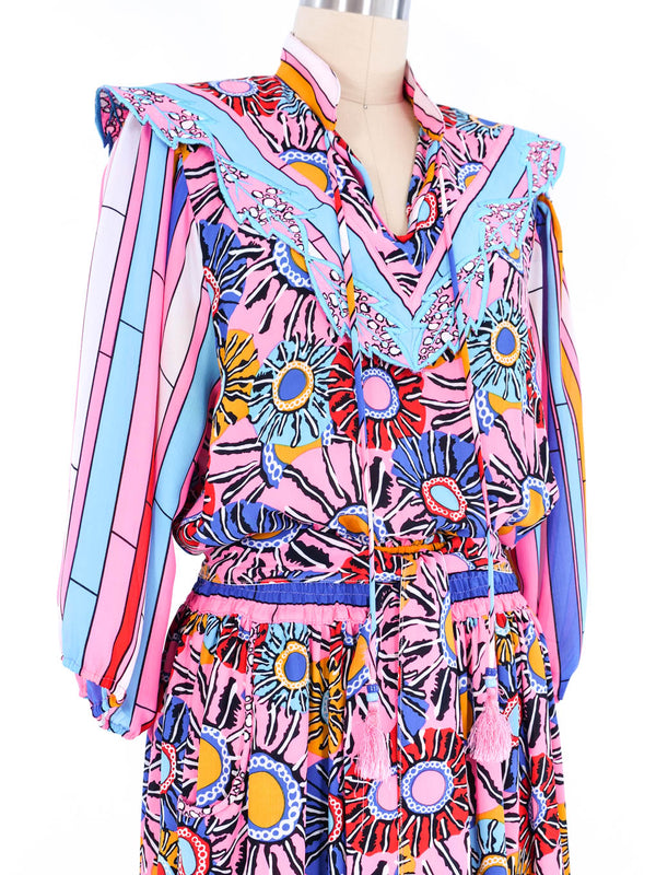 Diane Freis Neon Psych Print Dress Dress arcadeshops.com