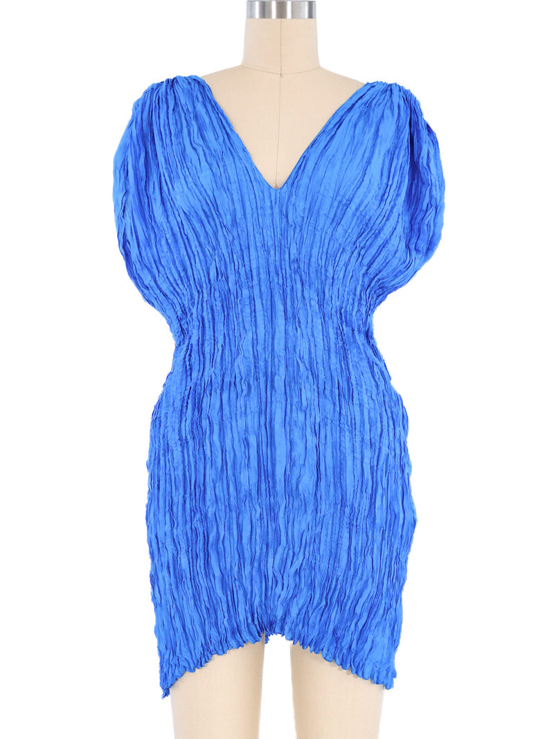 1980s Caryatid Pleated Silk Tunic Top arcadeshops.com