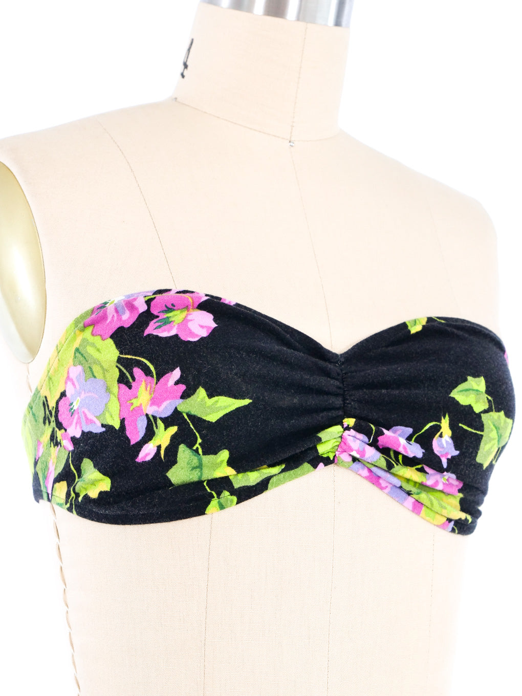 Betsey Johnson Punk Label Floral Printed Cotton Bandeau