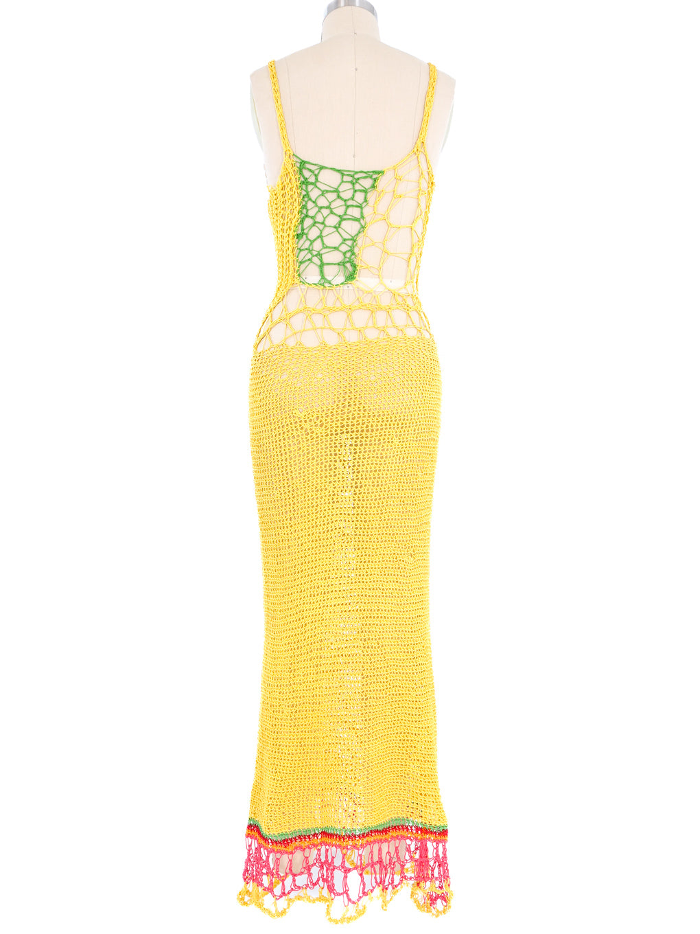 Yellow Crochet Maxi Dress
