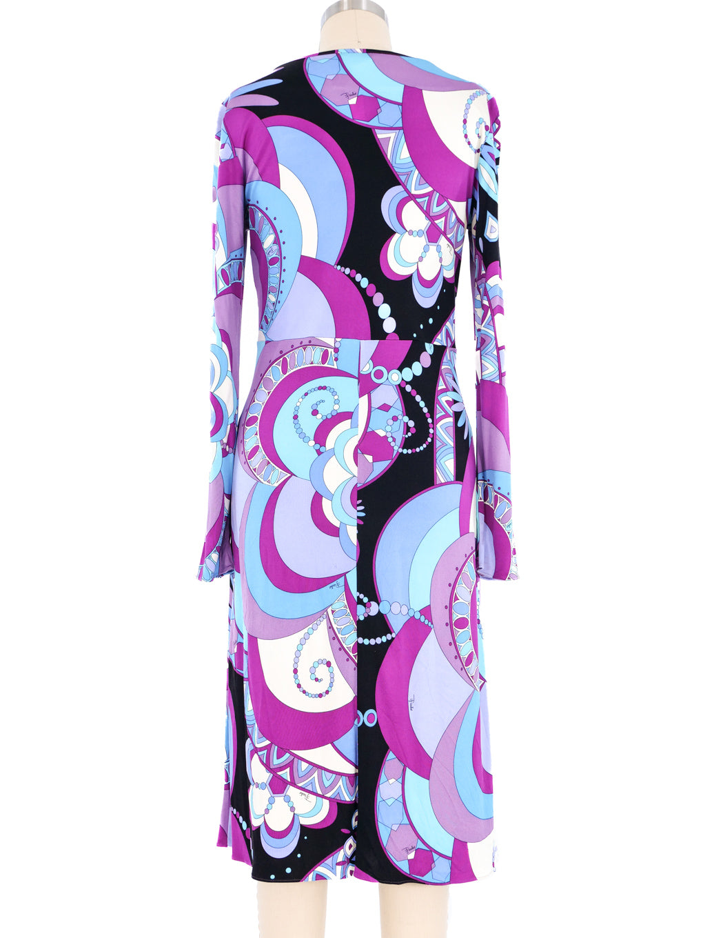 open lace back dress Emilio Pucci Pink & Purple Floral Print Dress