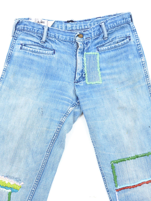 1970s Landlubber Embroidered Patched Jeans Bottom arcadeshops.com