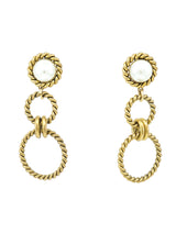 Edouard Rambaud Pearl Twisted Wire Drop Earrings Jewelry arcadeshops.com