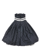 Victor Costa Black and White Dot Print Bustier Dress Dress arcadeshops.com