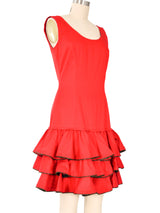 Moschino Red Ruffled Dress Dress arcadeshops.com