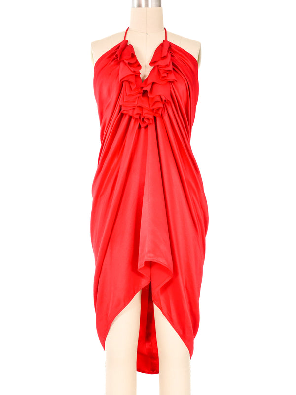 Lanvin Red Satin Dress Dress arcadeshops.com