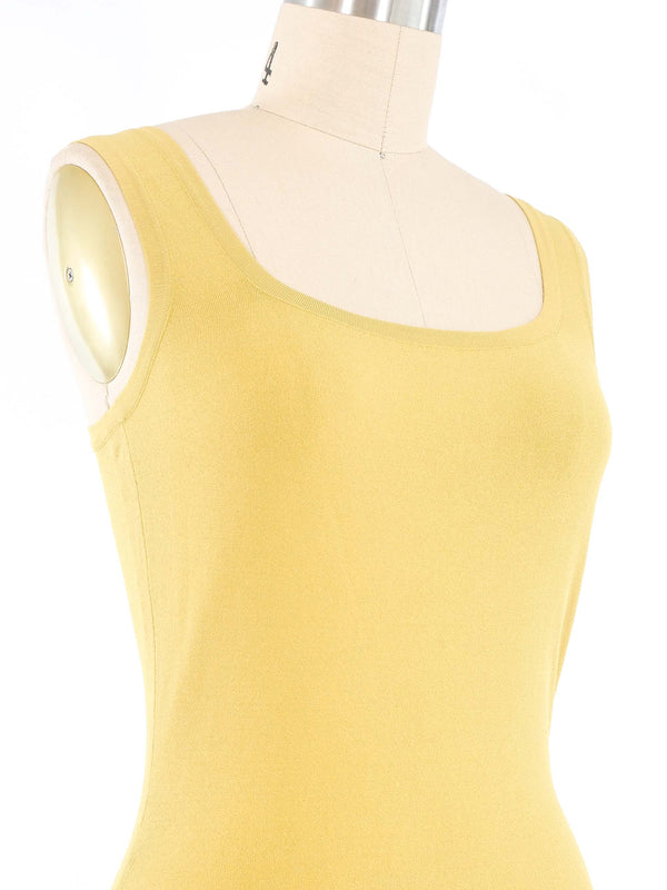 Alaia Chartreuse Sleeveless Bodysuit Suit arcadeshops.com