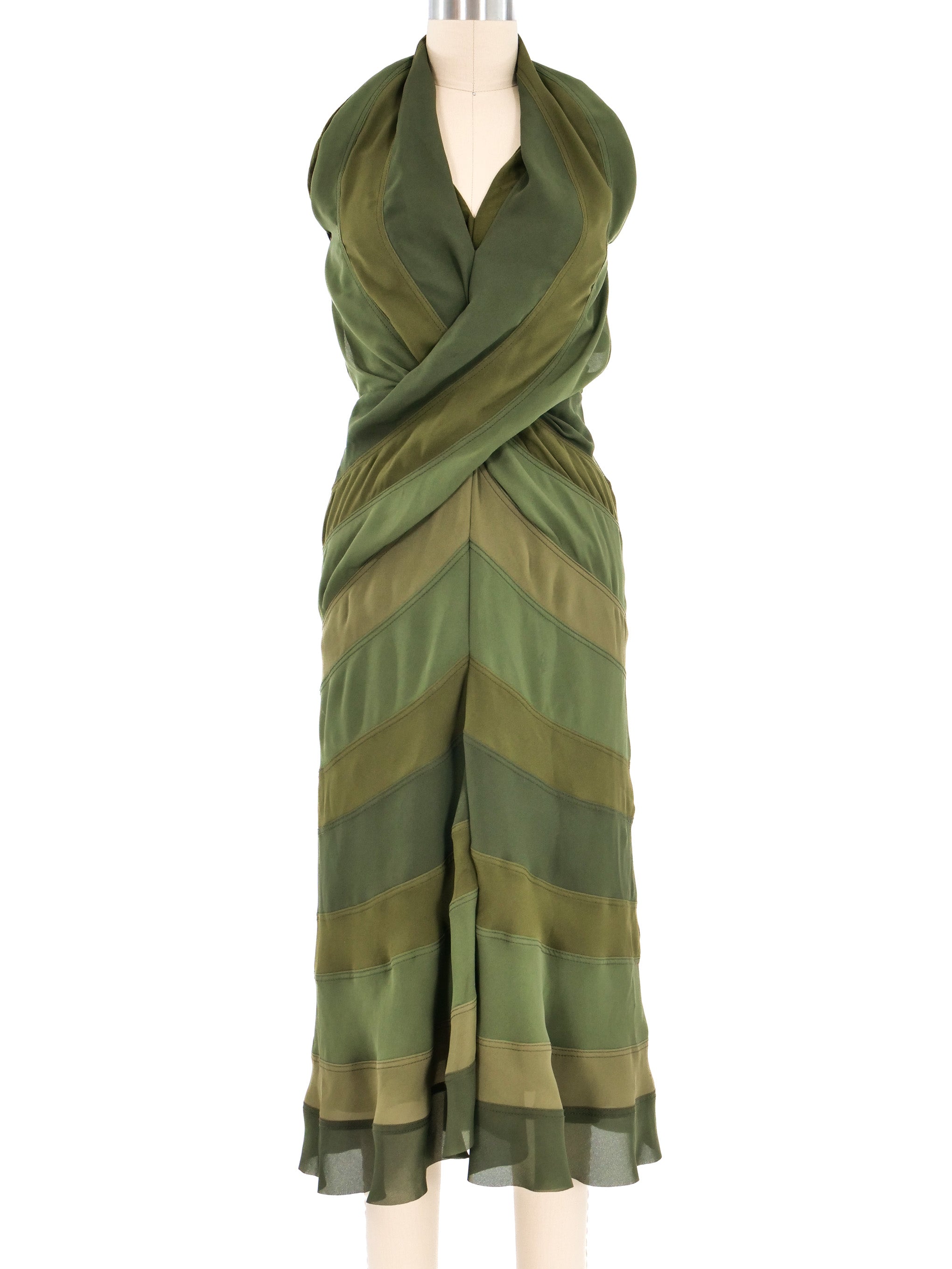 Junya Watanabe Comme des Garcons Paneled Halter Dress