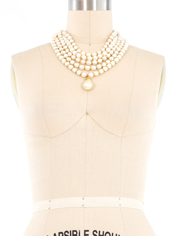 Kenneth Jay Lane Multi Strand Pearl Choker Jewelry arcadeshops.com