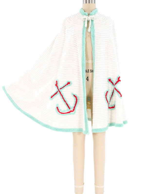 Chenille Terry Cloth Nautical Cape Jacket arcadeshops.com