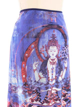 Vivienne Tam Buddha Printed Mesh Skirt Bottom arcadeshops.com