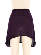 Helmut Lang Eggplant Mesh Mullet Skirt Bottom arcadeshops.com