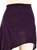 Helmut Lang Eggplant Mesh Mullet Skirt Bottom arcadeshops.com