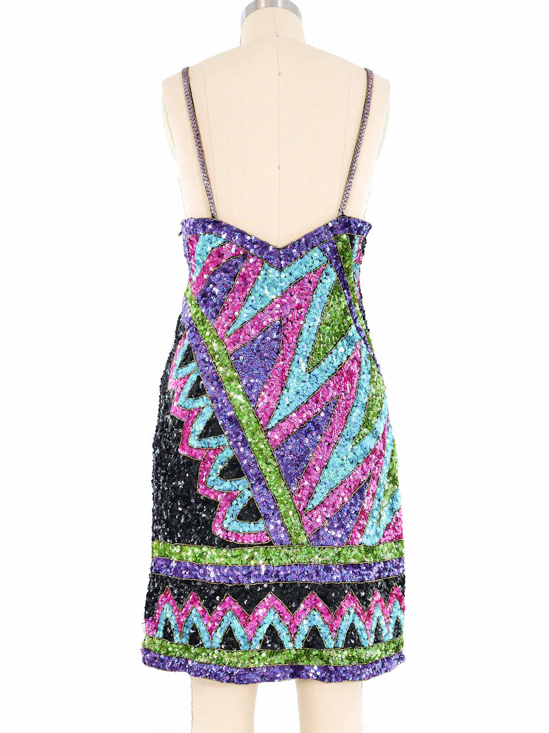 Silk Sequin Slip Dress Dress arcadeshops.com
