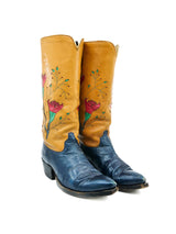 Handmade Floral Applique Western Boots, 8 Shoes arcadeshops.com
