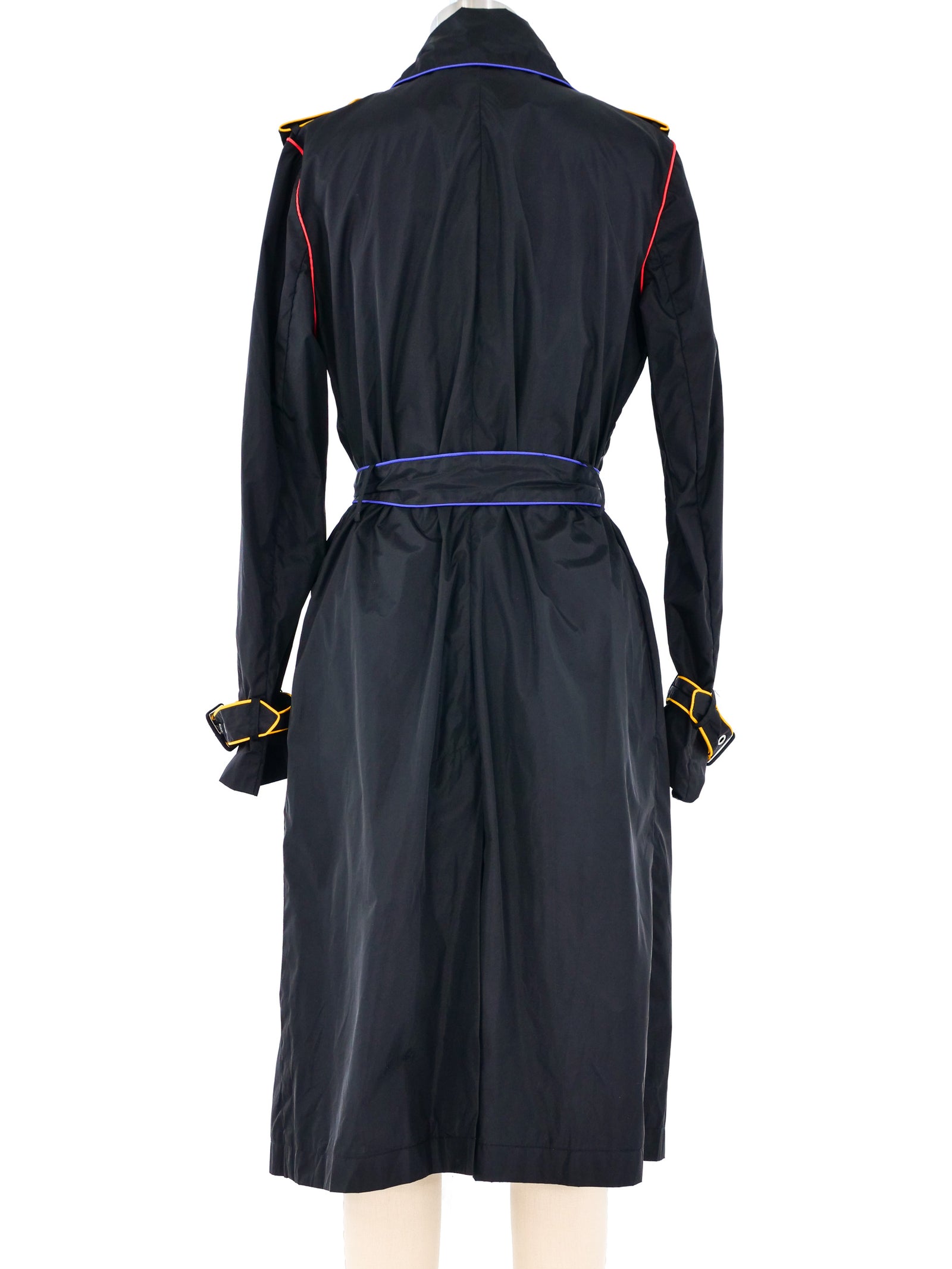 Jean-Charles de Castelbajac Rainbow Trim Nylon Trench Coat