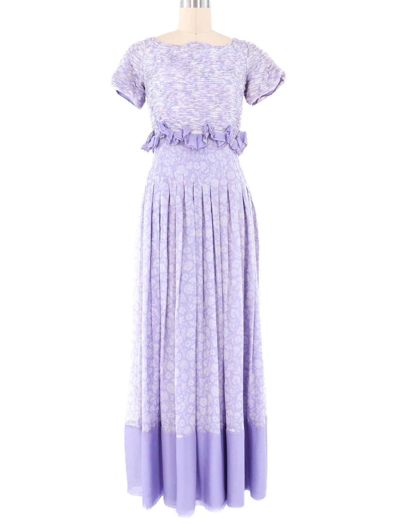 Valentino Lavender Pleated Gown