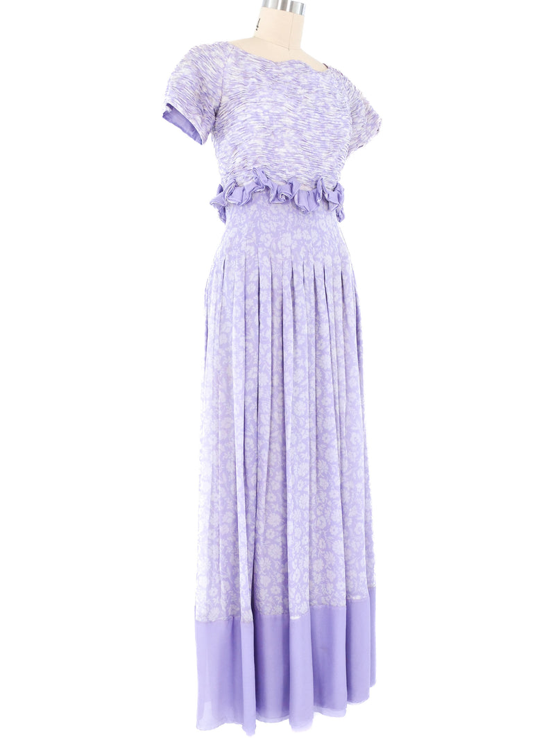 Valentino Lavender Pleated Gown  arcadeshops.com