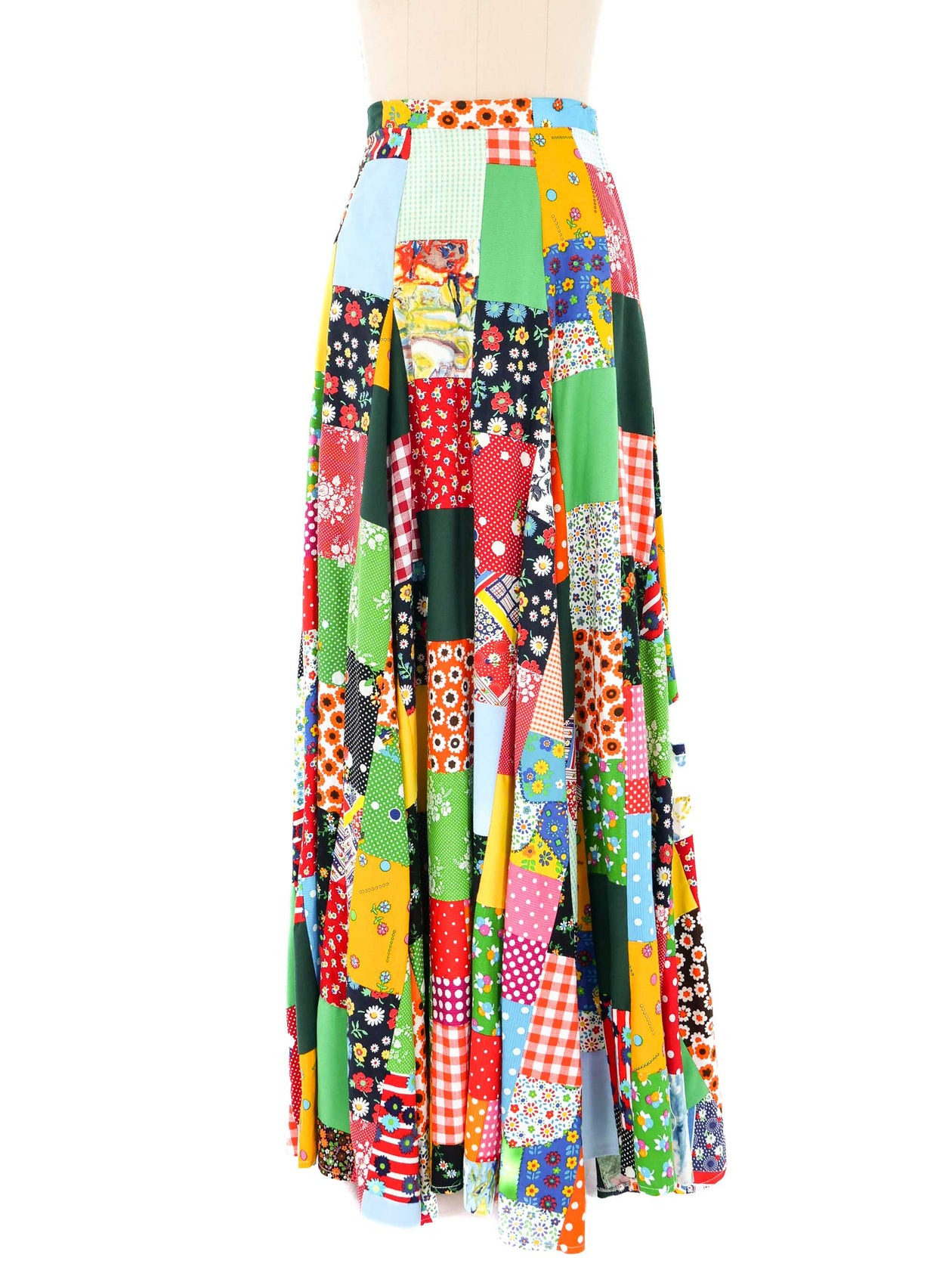 1970's Patchwork Maxi Skirt