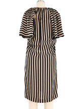 Jean Paul Gaultier Accordion Pleated Striped Silk Dress Dress arcadeshops.com