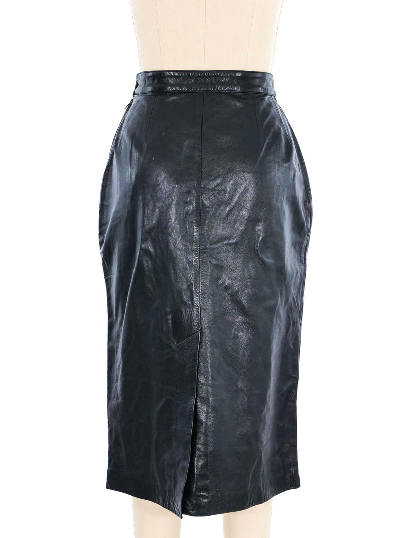 Ted Lapidus Leather Skirt Bottom arcadeshops.com