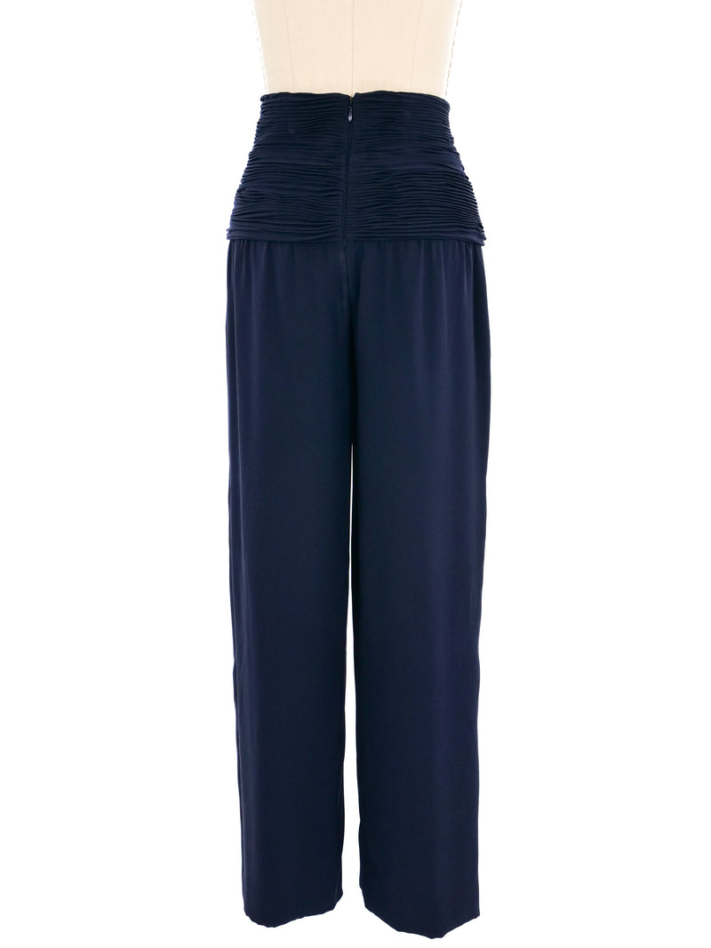 Valentino Ruched Waist Palazzo Pants Bottom arcadeshops.com
