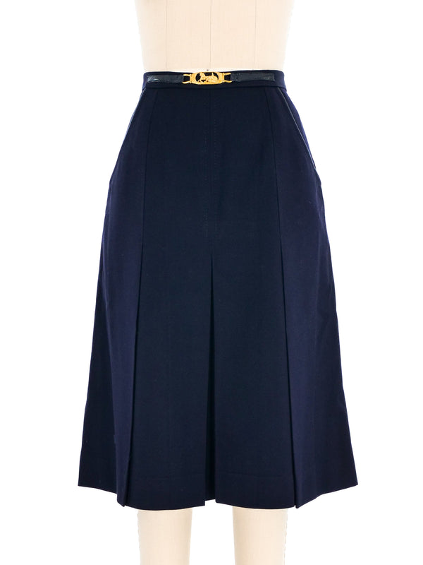 1970s Celine Box Pleated Skirt Bottom arcadeshops.com