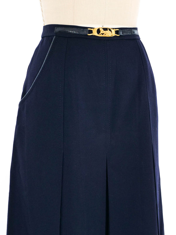 1970s Celine Box Pleated Skirt Bottom arcadeshops.com