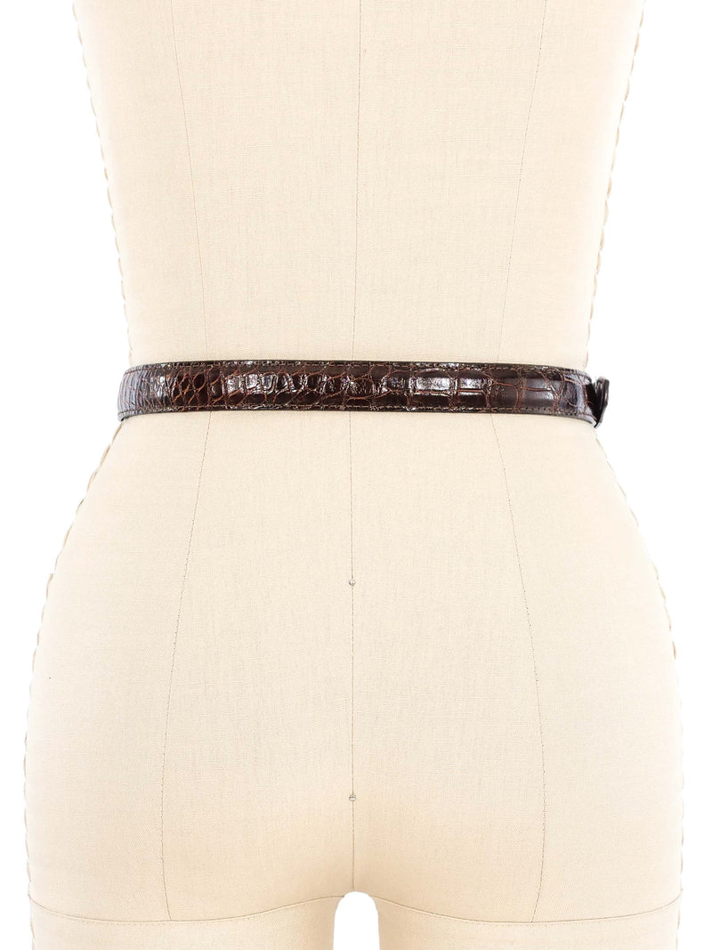 Barry Kieselstein Cord Alligator Modernist Buckle Belt Accessory arcadeshops.com