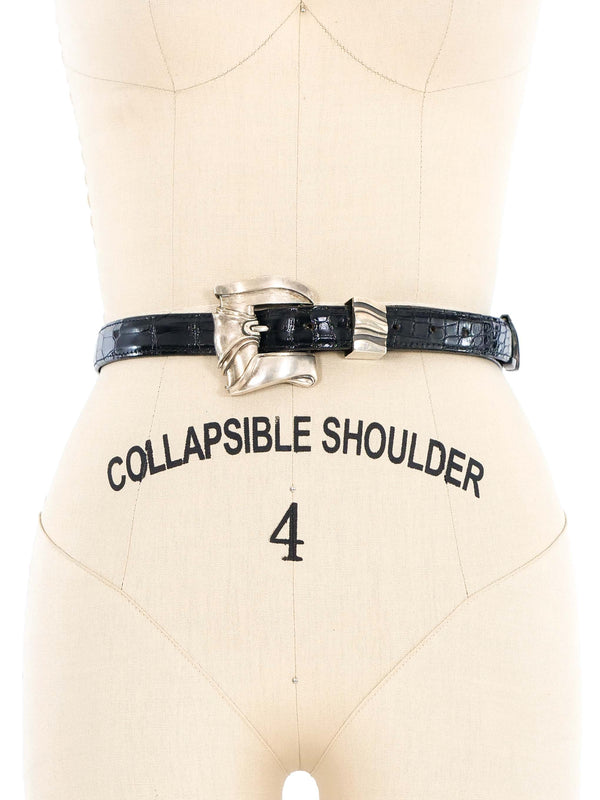 Barry Kieselstein Cord Black Alligator Belt Accessory arcadeshops.com