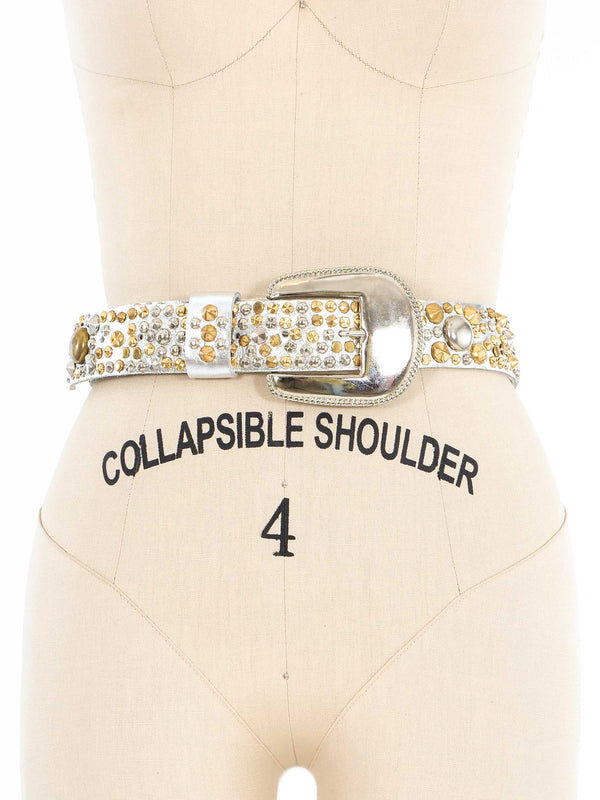 Michael Morrison Studded Metallic Western Belt Accessory arcadeshops.com