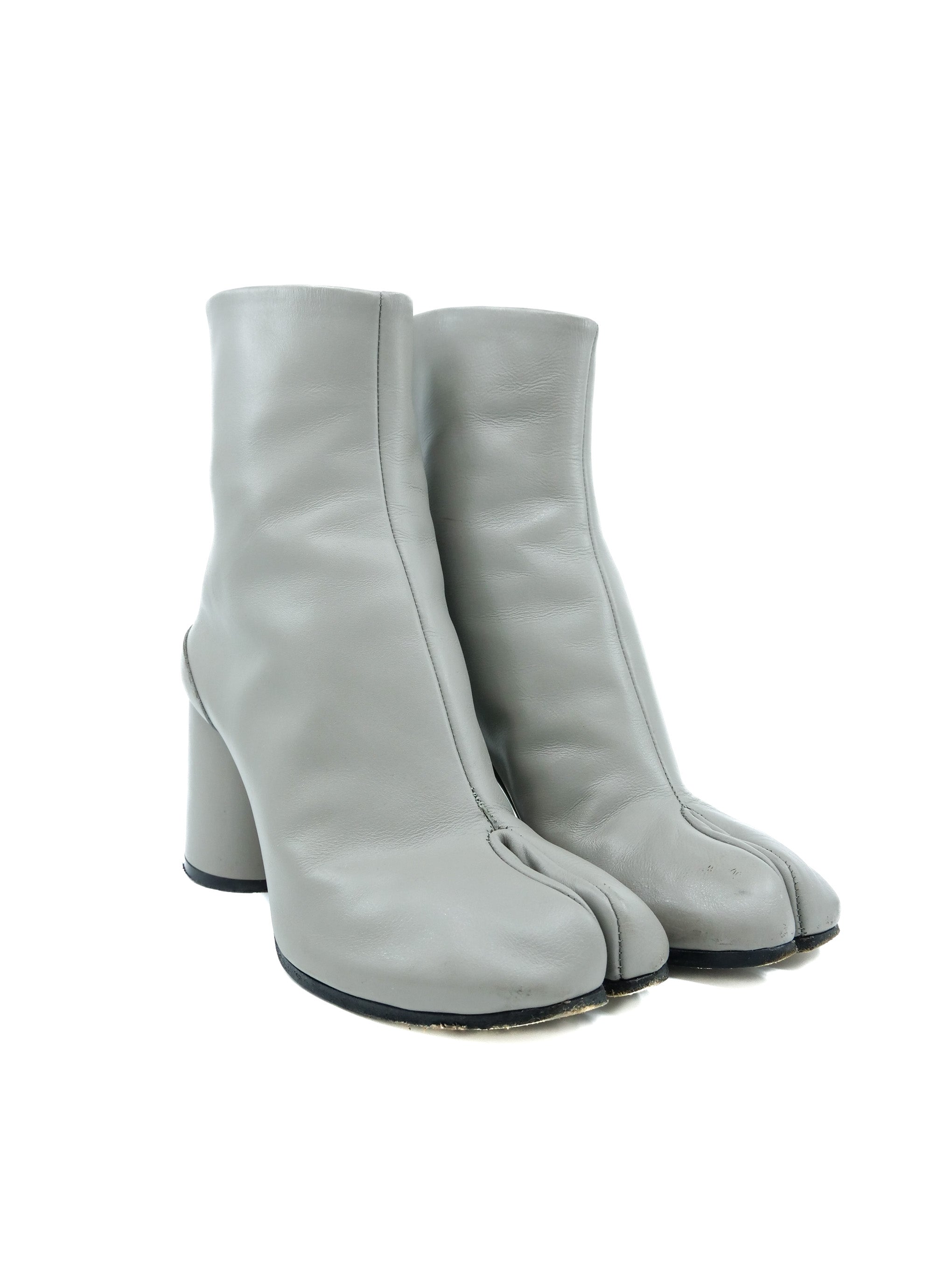 Maison Margiela Smoke Leather Tabi Boots, 37