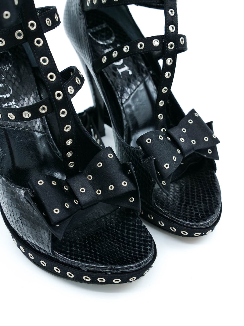 2003 Dior Grommet Strap Python Pumps, 37 Accessory arcadeshops.com