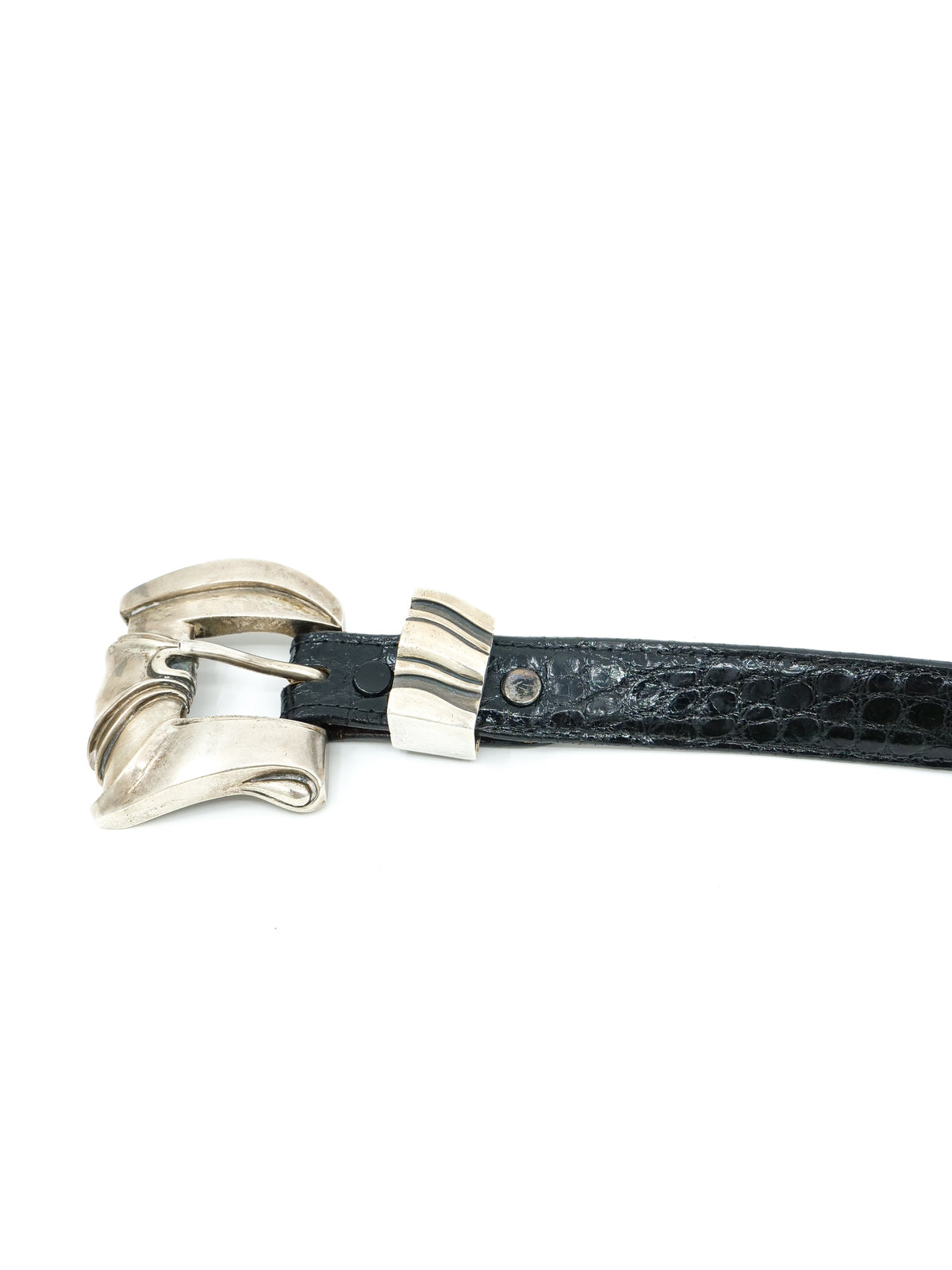 Barry Kieselstein Cord Black Alligator Belt display picture 1