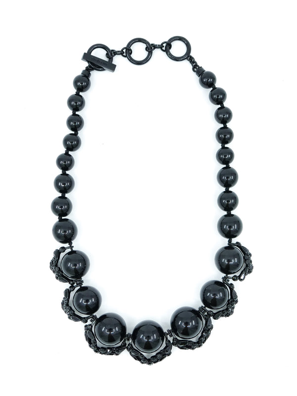 Givenchy Beaded Rhinestone Embellished Necklace Jewelry arcadeshops.com