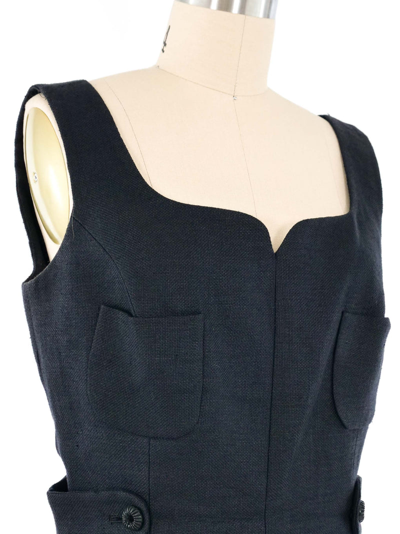 1990s Gemma Kahng Linen Corset Top Top arcadeshops.com