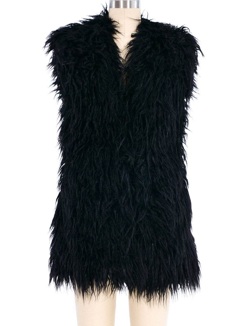 Paco Rabanne Faux Fur Shag Vest Jacket arcadeshops.com