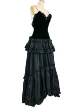 Oscar de la Renta Velvet Evening Gown Dress arcadeshops.com