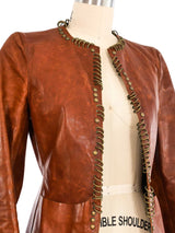 2002 Yves Saint Laurent Pierced Leather Jacket Jacket arcadeshops.com
