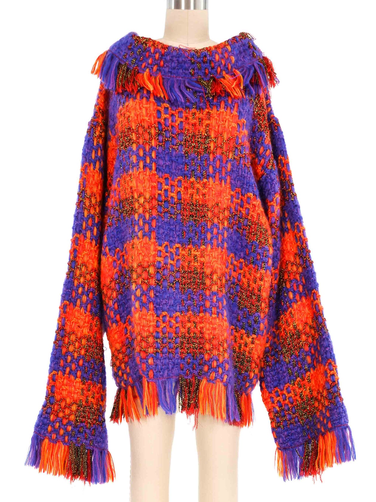 Clear Sapphire Raz Flavor Profile 1991 Yves Saint Laurent Chunky Knit  Sweater Dress