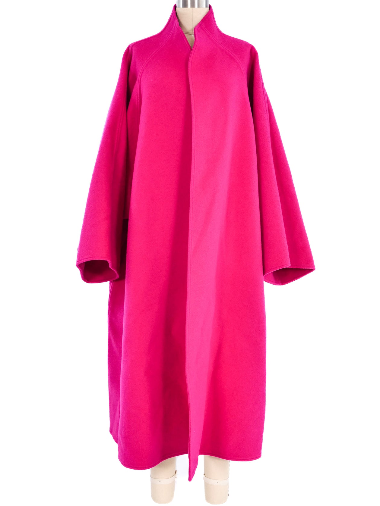 1980s Calvin Klein Magenta Overcoat