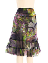 Junya Watanabe Comme des Garcons Sheer Floral Skirt Bottom arcadeshops.com