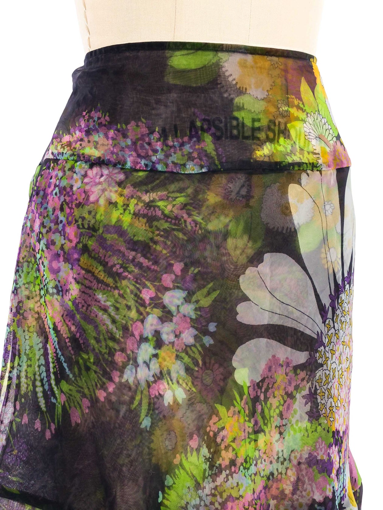 Junya Watanabe Comme des Garcons Sheer Floral Skirt