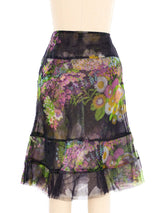 Junya Watanabe Comme des Garcons Sheer Floral Skirt Bottom arcadeshops.com