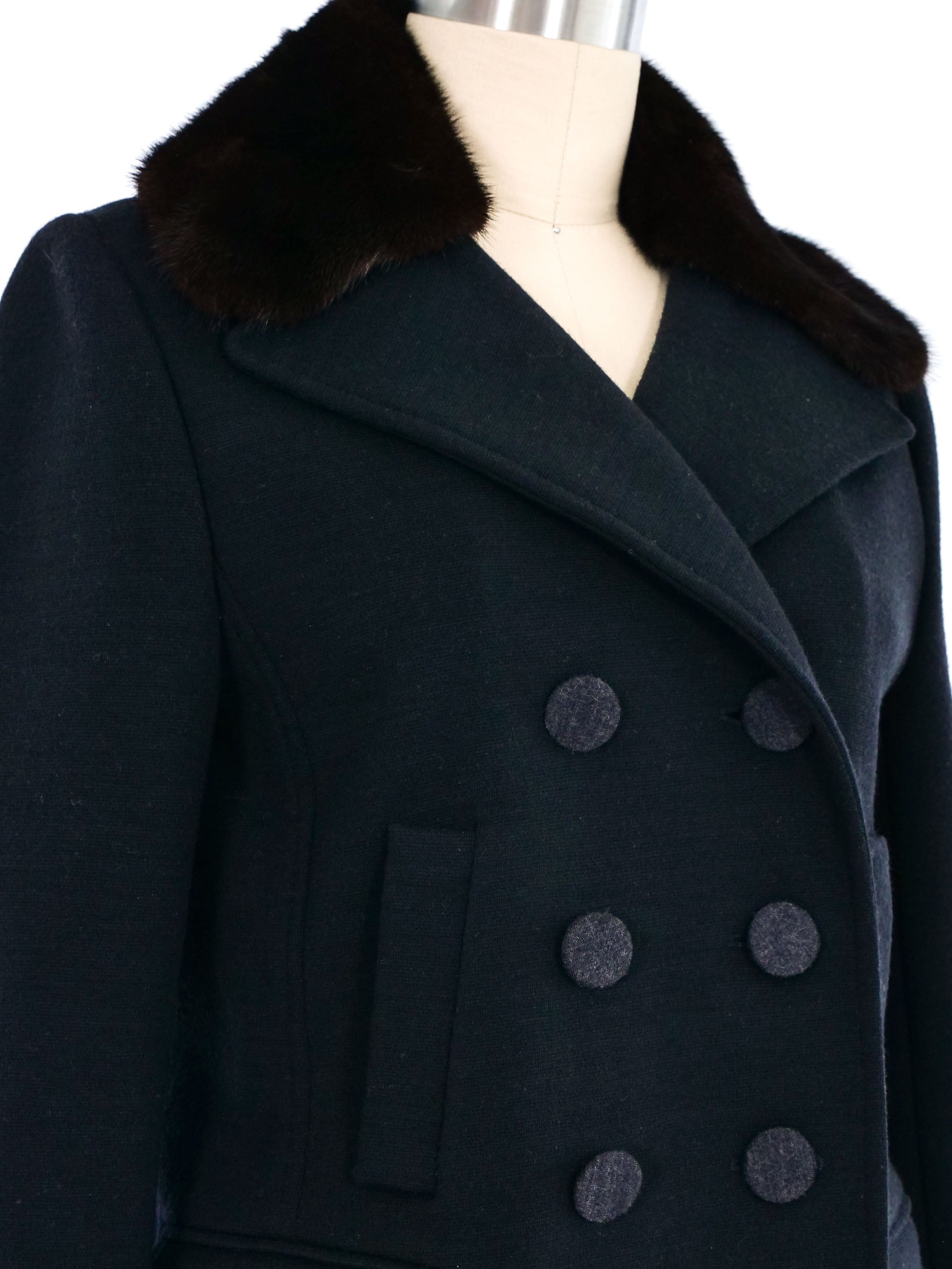 Mink peacoat on sale