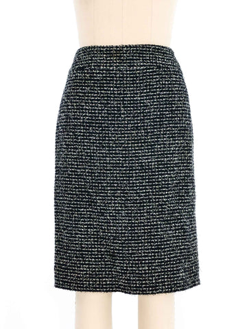 NEW/FOUND 2000s Chanel Black and White Tweed Skirt Suit