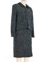 2000s Chanel Black And White Tweed Skirt Suit Suit arcadeshops.com
