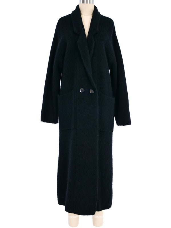 Black Knit Oversized Duster Outerwear arcadeshops.com