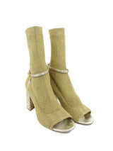 Miu Miu Metallic Gold Sock Boots Accessory arcadeshops.com