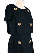 Chanel Double Breasted Black Dress Dress arcadeshops.com